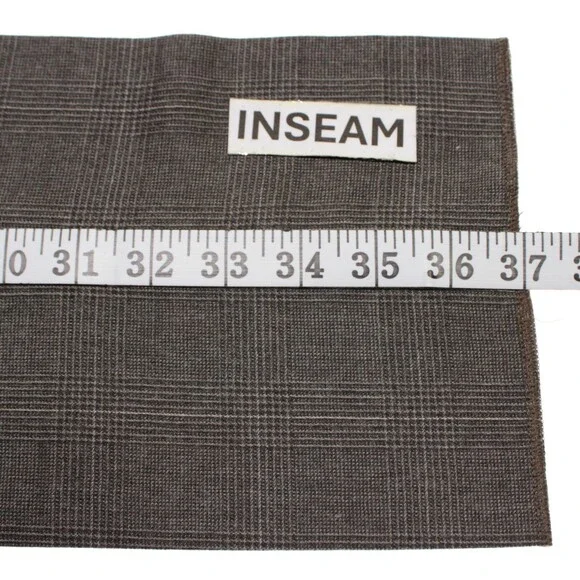 PT Torino NWOT Dress Pants Size 50 (34 US) Slim Fit In Gray Plaid Wool Blend